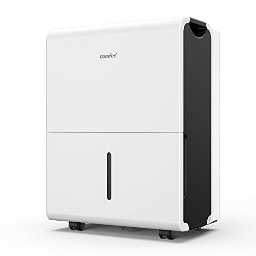 Comfee' Deumidificatore 30L/Giorno,Deumidificatore Casa Muffa Adatto Fino A 80㎡/180M³,Tanica Da 3L,Ruote Piroettanti,Modalità Asciugatuta,Ridotta Rumo