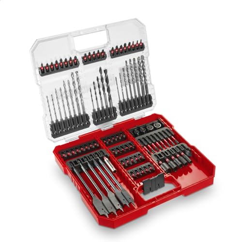 Set Di Punte E Trapani Originali Einhell Xl-Case Da 95 Pezzi Resistenti Agli Urti (Punte, Punte Da Trapano, Portapunte, Chiave A Bussola, Svasatore, A