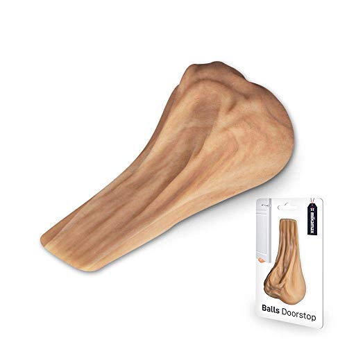 Mikamax Balls Doorstop - Ball Sack Door Wedge - Silicone - Nude Coloured - 13 X 4,5 X 7 Cm - Funny Door Holder - Fermaporta Decorativo