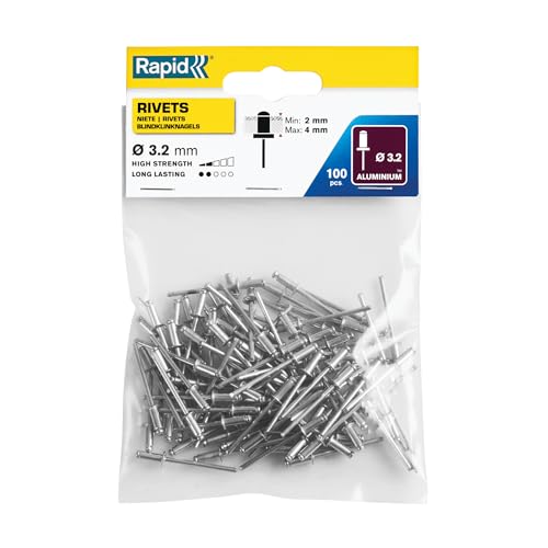 Rapid 5000377 Rivetti Standard Ø3,2X8 Mm, Acciaio