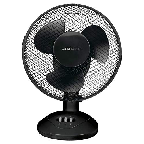 Clatronic Vl 3601 - Ventilatore Da Tavolo, Diametro 23 Cm, Oscillante, Angolo Di Inclinazione Regolabile, 2 Livelli Di Velocità