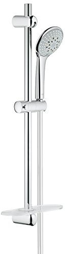 Grohe 27232001 Euphoria Set Asta Manopola Doccia, Diametro 110, 3 Getti, Mensola Portasapone, Cromo