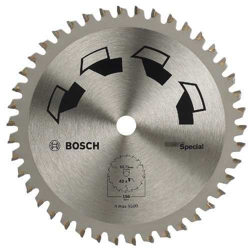 Bosch 1X Lama Per Sega Circolare Special (Per Legno, Metalli Non Ferrosi, Plastica, Ø 156 X 2.2/1.6 X 12.75 Mm, 42 Denti, Ft, Accessori Seghe Circolar