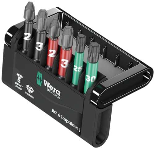 Wera 05057695001 Assortimento Di Bit, Bit-Check 6