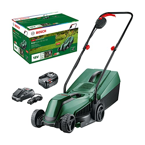 Bosch Home And Garden Rasaerba A Batteria Easymower 18V-32-150 (Fino 100 M2 Con Una Da 3,0 Ah; 18 Volt System; Larghezza Di Taglio: 32 Cm; Caricabatte