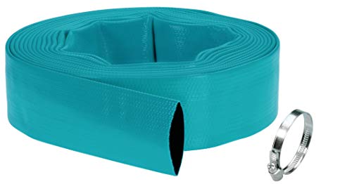 Gardena Kit Tubo Piatto 38 Mm (1 ½”): Tubo Flessibile, Kit Tubo Per Pompe Sommerse, Con Fascetta Stringitubo, 5 Bar Resistenza Alla Pressione, 10 M (5