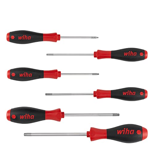 Wiha Set Di Cacciaviti Softfinish 362Sf Tr K6 Satz 6-Tlg; T10H-T40H, Nero, Torx Con Foro