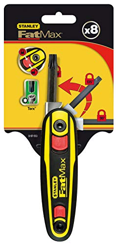 Stanley Fatmax 0-97-533 Fatmax. Set 8 Chiavi A Brugola, Regolabile A 3 Posizioni, Impronta Torx.