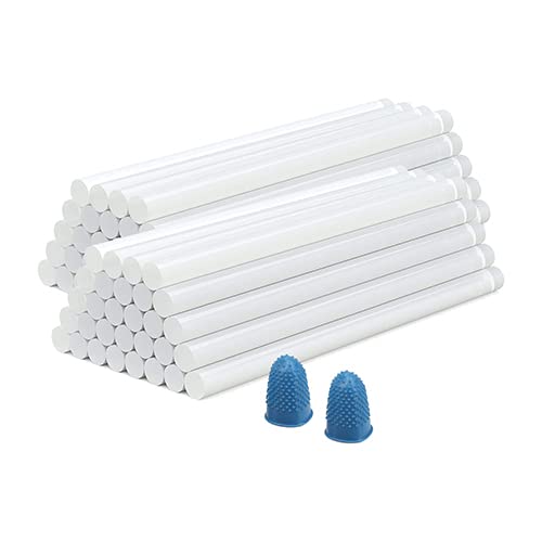 Ferrestock Fskbtf004 Fskbtf004-Set Di 60 Bastoncini Di Colla, Diametro 11 Mm, Lunghezza 200 Mm, Include 2 Ditali, Ideali Per L'Uso Con Pistole Termofu