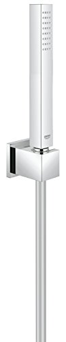 Grohe 27703000 Euphoria Cube Set Supporto A Parete Fisso, Manopola Doccia Stick, Monogetto, Cromo, Ecojoy