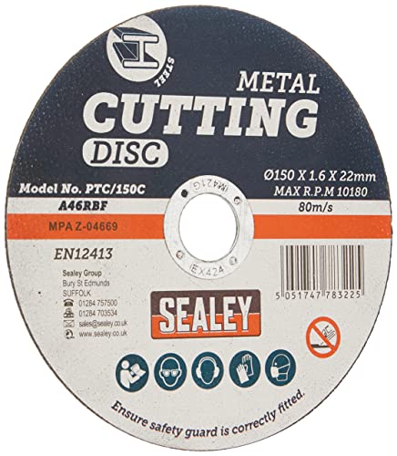 Sealey Ptc 1,6/150 X 150 Mm, Foro 22 Mm-Disco Da Taglio
