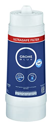 Grohe Filtro Ultrasafe, Filtro Di Ricambio Per Sistemi Grohe Blue, Per Esaltare Il Gusto Dell'Acqua, Rimuovere Il 99,999% Di Batteri E Il 99,5% Di Pio