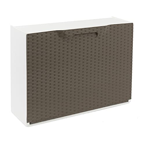 Art Plast U50/Frt Scarpiera In Plastica, Rattan Tortora/Bianco