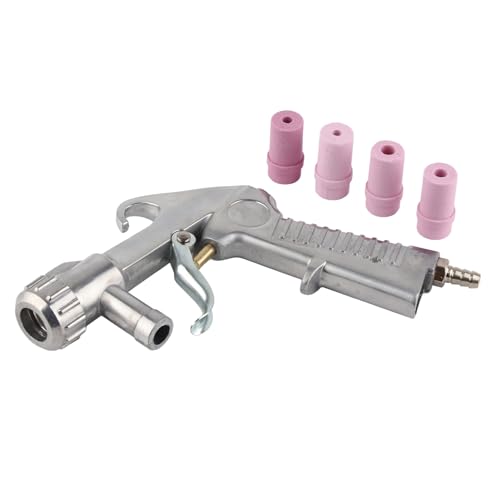 Sand Air Sifone Feed Blast Gun Nozzle Con 4 Pezzi Ceramic Tips Per Abrasive Sand Blasting Pistola Di Sabbiatura Pneumatica