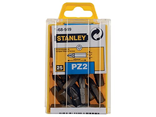 Stanley 1-68-949 Punte Per Cacciavite, Set Di 25 Pz 25 Mm X 2, Pozidriv
