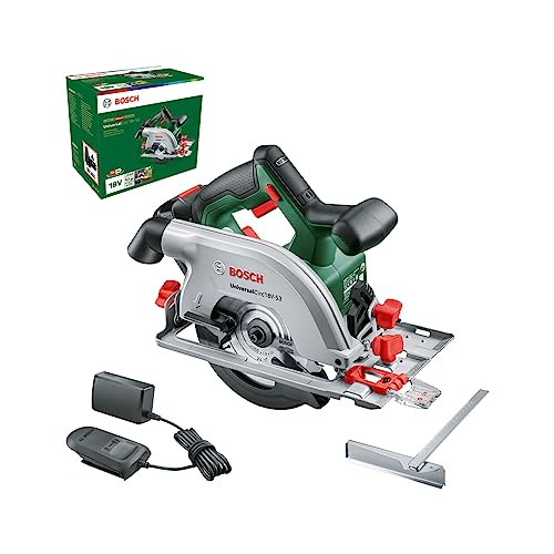 Bosch Home And Garden Sega Circolare A Batteria Universalcirc 18V-53 (Taglio Preciso Nel Legno; Profondità Di Taglio Max. 53 Mm; 18 Volt System; 1 Da