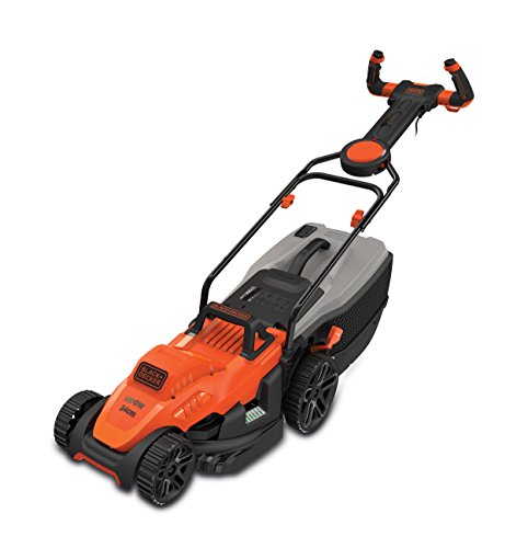Black+Decker Bemw461Es-Qs Rasaerba A Filo 1400W, Taglio 34Cm, Impugnatura Easysteer
