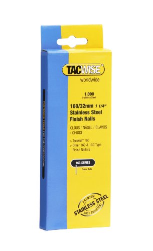 Tacwise 1096 Chiodi Di Finitura In Acciaio Inossidabile Tipo 16G / 32 Mm, Confezione Da 1000
