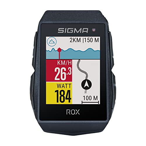 Sigma Sport Rox 11.1 Evo Black Sensor - Set Ciclo-Computer Senza Cavo Con Navigatore Gps, Sensore Velocità Frequenza Cardiaca E Cadenza, Per Escursion