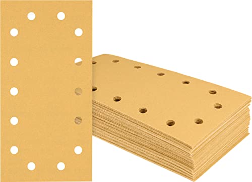 Bosch Professional 50X Carte Abrasive Expert C470 Con 14 Fori (Per Legno Duro, Vernice Su Legno, 115X230 Mm, Grana 120, Accessorio Levigatrice Orbital