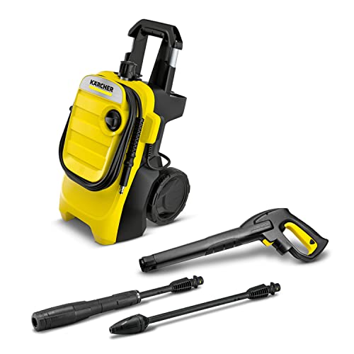 Kärcher Idropulitrice K 4 Compact Da 130 Bar, Dimensioni Compatte, 2 Lance: 1 Ugello Mangia Sporco, 1 Vario Power, Erogazione Detergente Attraverso La
