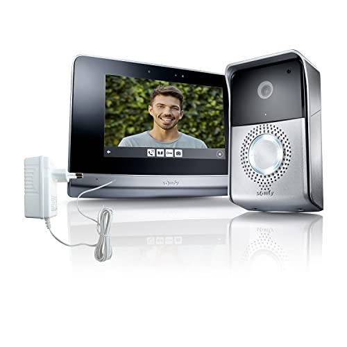Somfy 2401446 - Videocitofono V500, Con Touch Screen Da 7 Pollici | Nero/Grigio Metallizzato | Visione Notturna | [Classe Di Efficienza Energetica A]
