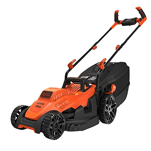Black+Decker Bemw461Bh-Qs Tagliaerba Elettrico Ampiezza Taglio 34 Cm, Arancione