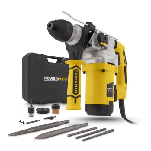 Powerplus Powx1175 Drill Sds Nero, Metallico, Giallo 800 Giri/Min