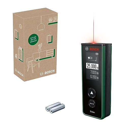 Bosch Home And Garden Distanziometro Laser Zamo 4A Generazione (Misurazione Facile E Precisa Fino A 25 M, Batterie Ricaricabili Tramite Usb-C®, Con Fu