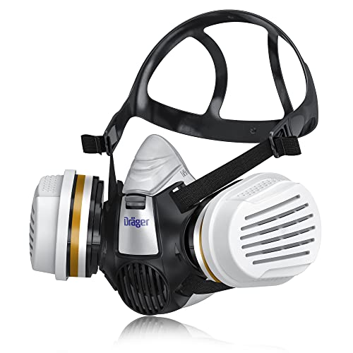 Dräger X-Plore 3300 Maschera Respiratoria Riutilizzabile Per Verniciatura E Pittura Con Filtro A2 P3, Contro Gas, Vapori, Polveri Sottili, Particolati