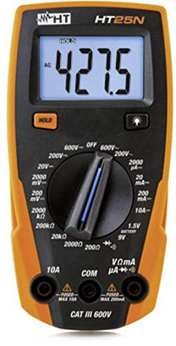 Ht-Instruments Ht25N Multimetro Digitale Multifunzione Com, Nero/Arancio
