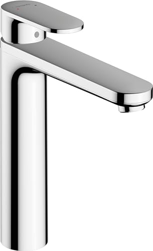 Hansgrohe Vernis Blend Miscelatore Monocomando Lavabo 190 Con Conduzione Acqua Isolata E Saltarello, Cromo, 71572000