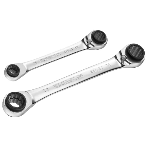 Facom 64C.Pg - Mazzo Di 2 Chiavi, Con Cricchetto