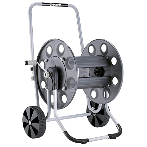 Metal Gemini Carrello Avvolgitubo Claber Con Struttura In Metallo, Ideale Per Giardini Di Ampie Dimensioni