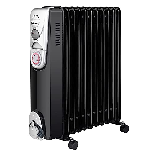 Ardes - Ar4R11Bte Oilo 11T Radiatore A Olio Elettrico 11 Elementi Riscaldanti - Radiatore Termosifone Smart Con Timer, 3 Potenze E Ventilazione - Radi