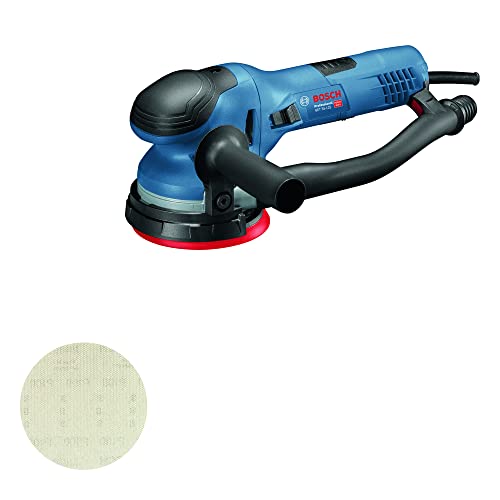 Bosch Professional Levigatrice Rotoorbitale Get 55-125 (550 W, N. Di Giri A Vuoto: 3.300-7.800 Al Min,Platorello ,1 F. Abras.,Anello Di Prot., Attacco