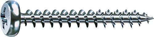 Spax T-Star Plus 0/1031/001/5,0/50/01 - Vite Universale Con Testa A Semisferica Z, 4Cut, Filettatura Piena, Lucida Zincata Tramite Galvanizzazione, Zi