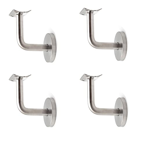 4 Pezzi Corrimano, Supporto Corrimano, Corrimano Scale, Per La Protezione Della Sicurezza Nei Vani Scala, Corridoi, Bagni, Ecc(Argento)