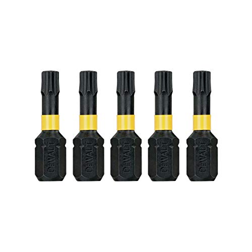 Dewalt Dt7382T-Qz Inserti Per Avvitatore A Impulsi Impact Torsion Extreme, Attacco 1/4", T25 X 25 Mm, 5 Pezzi, Nero
