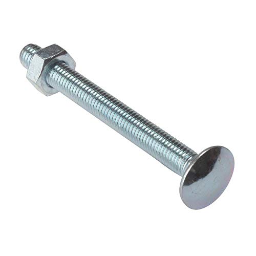 Forgefix Cb10160M - Vite Con Bullone, In Zinco, Confezione Da 10 Pezzi