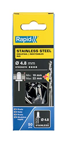 Rapid 5000398 Rivetti Acciaio Inox Ø4,8X25 Mm