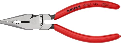 Knipex Pinza Universale Con Testa A Punta Bonderizzata Nera, Rivestiti In Resina Sintetica 145 Mm (Confezione Self-Service/Blister) 08 21 145 Sb