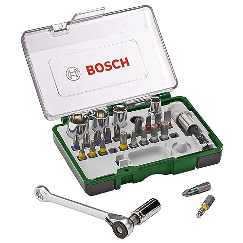 Bosch Accessories Set Da 27 Pz. Di Bit Avvitamento E Cricchetti (Bit Ph, Pz, Esagonali, T, S, Accessori Trapano Cacciavite)