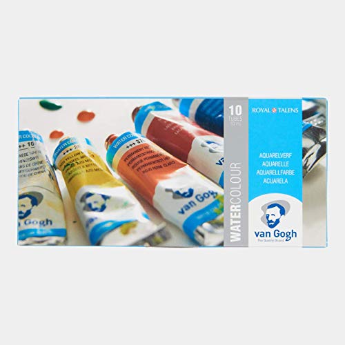 Van Gogh Talens Aquarellfarbe Basis-Set Mit 10 X 10 Ml Tuben Im Karton