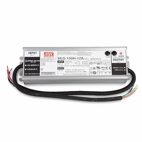 Hlg-150H-12A - Trasformatore Led Mean Well Hlg-150H-12A Snt 12V/Dc/0-12,5A/150W Ip65 Led Per Illuminazione A Led