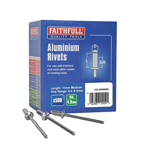 Faithfull Aluminium Rivets 5Mm Medium (Pack Of 500)