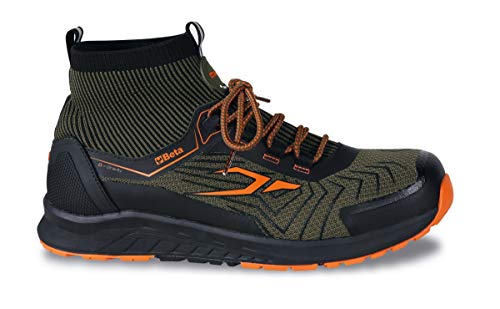 Beta 7355V 44 - Scarpe Alte Antinfortunistiche Beta.0-Gravity Verde/Nero, Scarpe Da Lavoro Leggerissime, Tomaia In.Tessuto.Mesh.Idrorepellente, Suola 