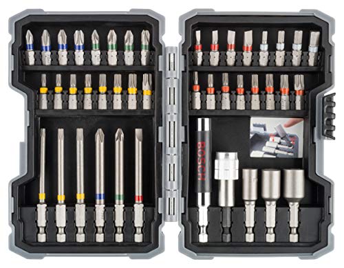 Bosch Accessories Set Da 43 Pz. Di Bit Avvitamento E Bussole Per Viti (Accessorio Trapano)