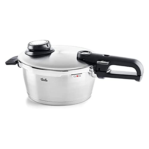 Fissler Vitavit Premium Pentola A Pressione In Acciaio Inox 3.5 L, 22 Cm, 4 Livelli Di Cottura, Incluso Inserto, Adatta A Fornelli A Induzione