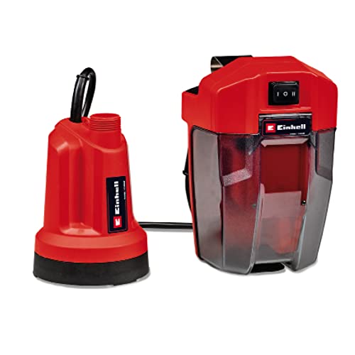Einhell Pompa Per Acque Chiare A Batteria Ge-Sp 18 Ll Li-Solo Power X-Change (Ioni Di Litio, 18 V, Aspirazione Piatta Fino A 1 Mm, 108 W, 4.500 L/H, 0